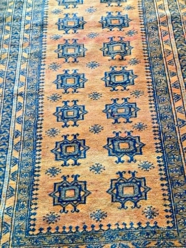 Afghan golden rug - afghan,