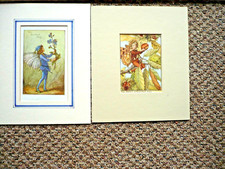 ANTIQUE 2 FLOWER FAIRY PRINTS