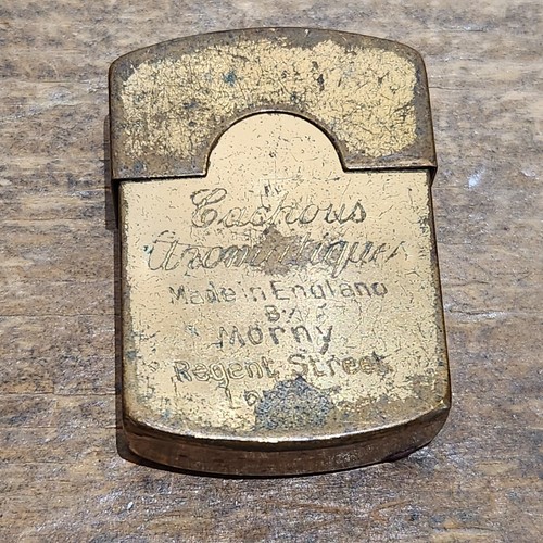 Vintage brass cachous case - vintage,