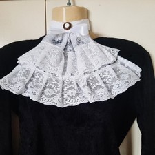 White Lace Jabot Victorian