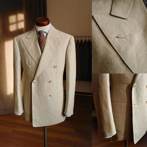 Men suit beige peak - men's,