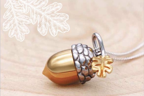Acorn oak leaf - , pendant