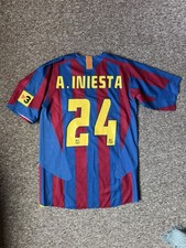 Iniesta Barcelona 05/06 Match Worn Shirt Jersey Nike FCB Barça