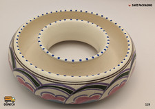Holderton Pottery Flower Arranger Bowl – Hand-Painted Posy Ring – Art Deco Style