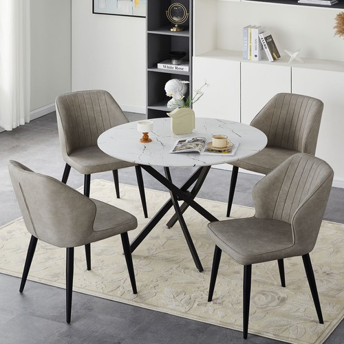 Round dining table marble - dining,