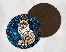 Cute Birman Cat Kitten Stained