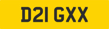 DIGGER PLANT HIRE OLD 6 DIGIT REG NUMBER PLATE D21 GXX / EXCAVATOR DUMPER TRUCK