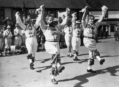 Morris dancers thaxted give - dancers,