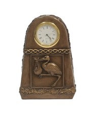 Bronze Clock Christening Stork