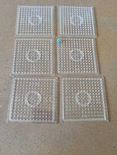 Six Square Shaped Hama Bead Peg Boards.