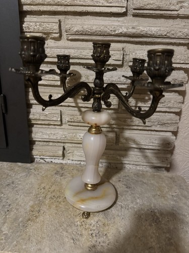 Vintage brass marble onyx - brass,