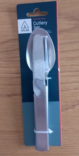 Camping cutlery set steel - cutlery,