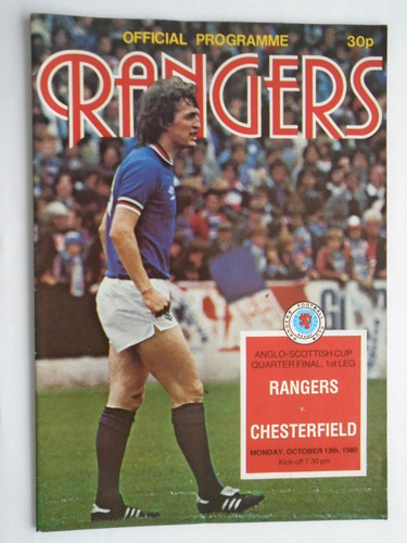 Rangers chesterfield 1980 81 - v,