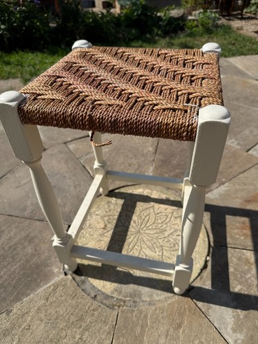 Vintage small square stool - square,