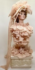 VTG Victorian Doll Bust Wind