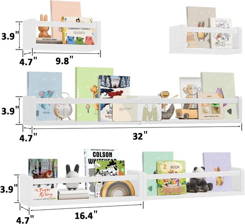 Wall mounted bookshelf hanging - bookshelf,