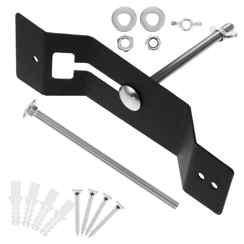 Black steel spare tire holder - black,