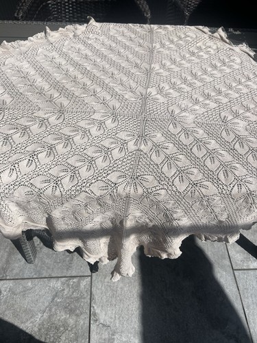 Hand crocheted table cloth - hand,