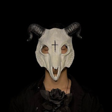Ram Skull Mask Goat Horns
