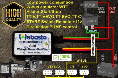Webasto bus module 20 - webasto, w-bus
