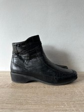 LOTUS Ladies Women Black Leather Ankle Zipped Up Boots UK (6) EU (39) OLS-BT026