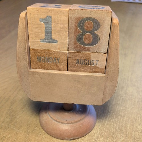 Vintage wooden perpetual desk - ,