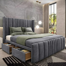 New Divan Winged Panel Bed Set