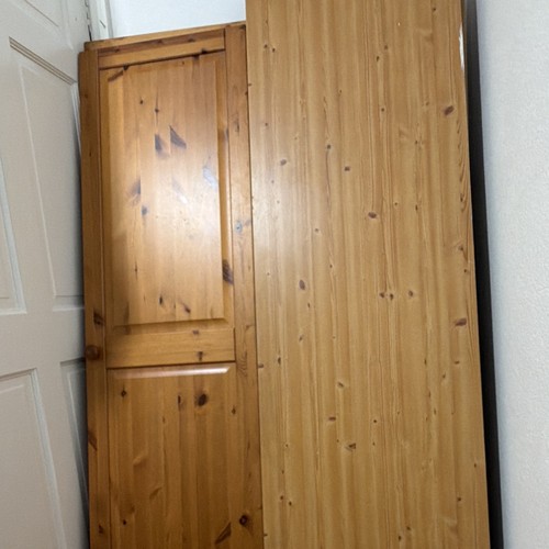 Three door pine effect wood - door,