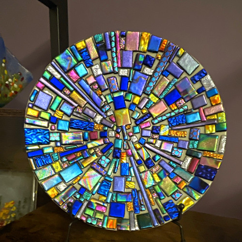 Round multicolour glass mosaic - glass,