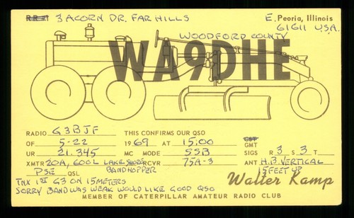 Qsl card radio - qsl, usa