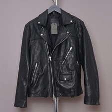 ALL SAINTS Leather Jacket Mens