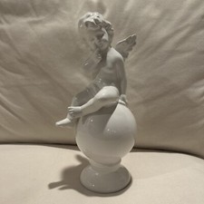 White Ceramic Angel On Ball
