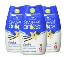 Sweetleaf Sweet Drops - Flavored Stevia Sweetener Vanilla Pack of 3 - Sugar-Free