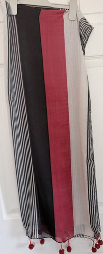 Striped chiffon dupatta - striped,