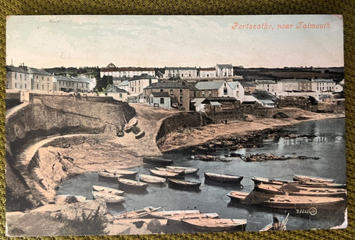 Antique postcard portscatho - antique,