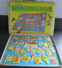 Vintage Victory Play And Learn Alphabet Wooden Jigsaw Puzzle Complete 1972 [7]