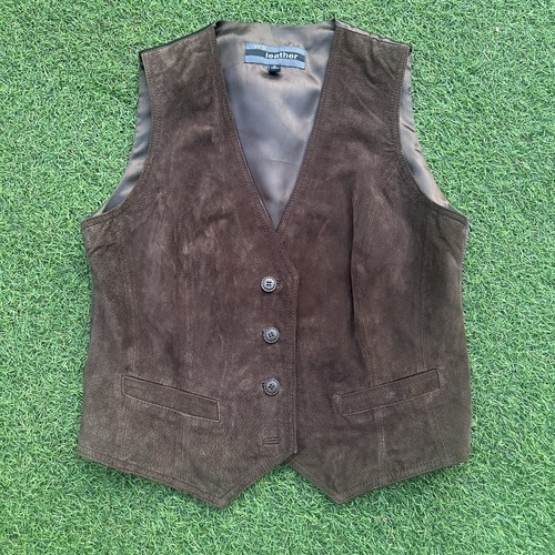Vintage brown suede leather - suede,