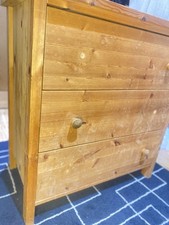 Solid Pine 3‑Drawer Chest