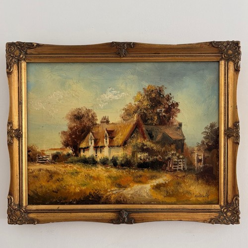 Vintage signed oil - vintage, canvas