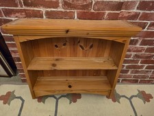 Vintage Small Pine Wall Hanging Plate Display Shelf