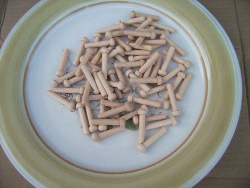 50x wooden toy wheel axle - 50x,