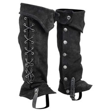 Faux Leather Medieval Gaiters