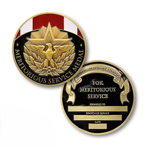 Meritorious service medal coin - meritorious,