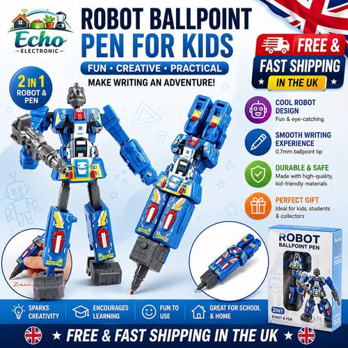 Robot ballpoint pen for kids - ballpoint,