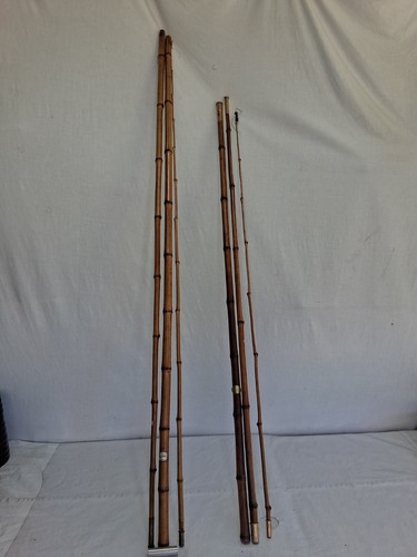 Vtg bamboo piece fishing - bamboo, 3-piece