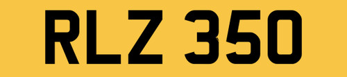 Dateless reg number plate rlz - plate,