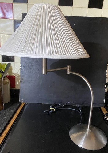 Chrome swing arm lamp with - arm,