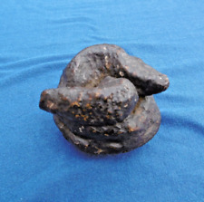 ANTIQUE 19th c PAPIER MACHE NOVELTY DOG POO SNUFF BOX