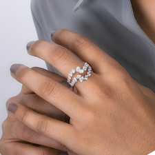 1.92 Ct Real SI/H Pear Diamond Fine Ring 14k White Solid Gold Anniversary Gift