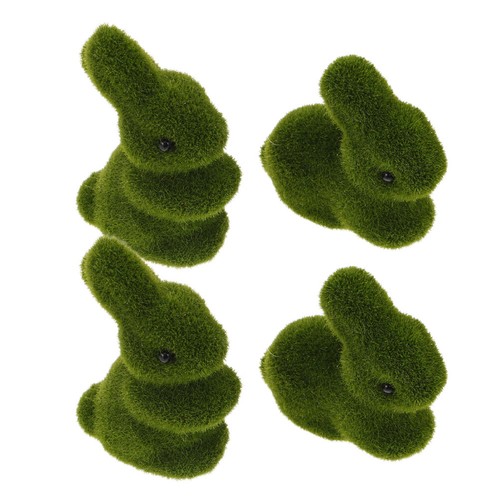 Pcs moss bunny - green, flocked